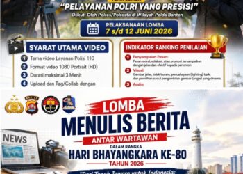 Polda Banten Gelar Lomba Video Layanan 110 dan Lomba Menulis Berita Sambut HUT Bhayangkara ke-80