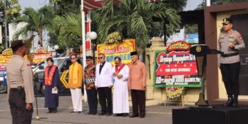 Polres Tanjung Priok Gelar JJOS Doa Bersama Lintas Agama Berikan Penghargaan kepada Personel Berprestasi dan di Hari Bhayangkara ke-80