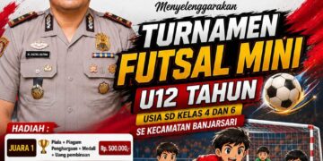 Polsek Banjarsari Gelar Turnamen Futsal Mini U-12, Meriahkan HUT ke-81 Kemerdekaan RI