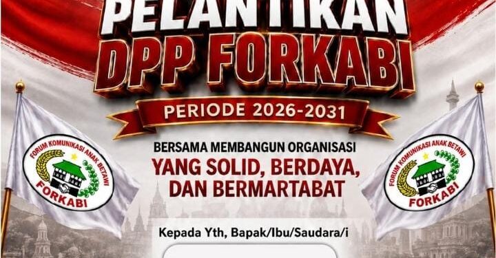 Ketua Umum (DPP-GMPK) Dr. Douglas Pasaribu, Hadiri Acara Pelantikan Pengurus DPP Forkabi 2026 – 2031